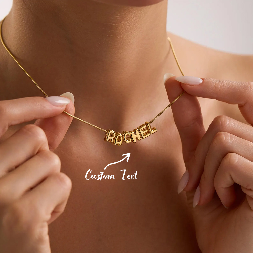 Name Necklace Custom - Aangepaste ballon initiële naam ketting voor