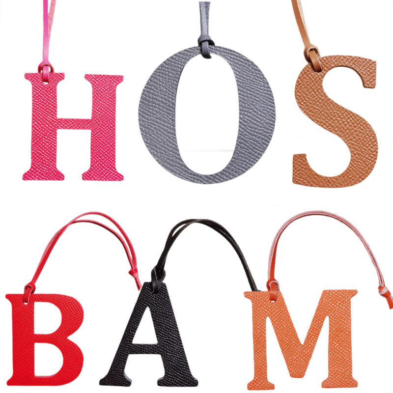 Monogram Keychain Leather - Groothandel Luxe Echte Natuurlijke Lederen Initial