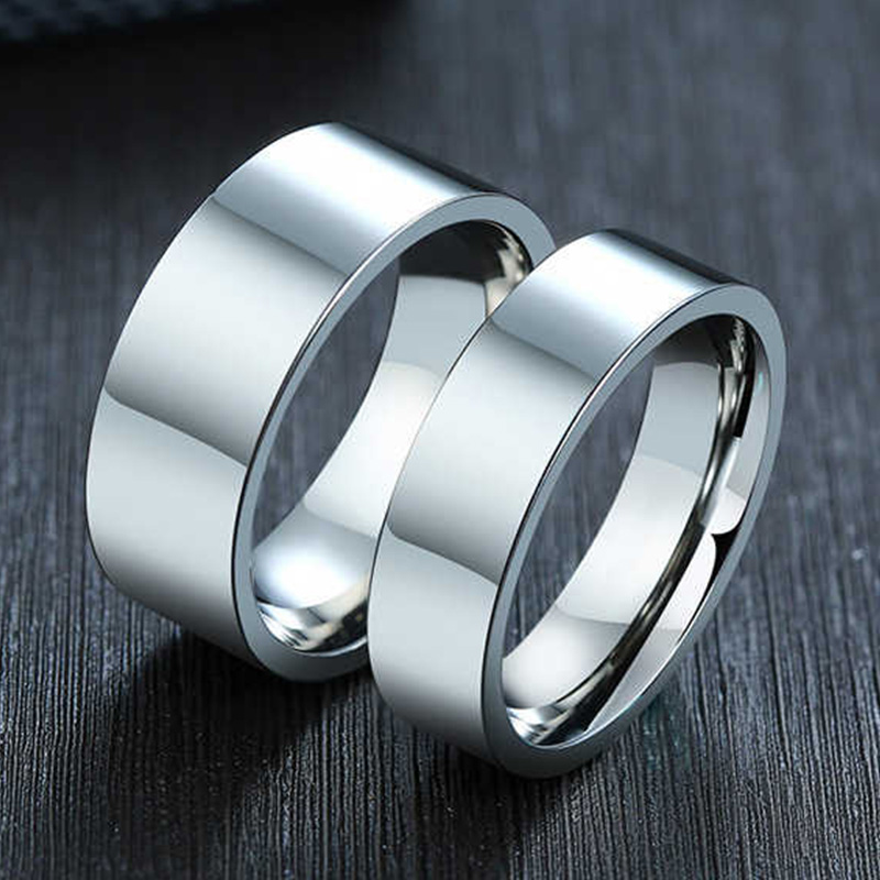 Initial Ring Custom - 3/4/6/8 mm brede roestvrijstalen ringen hooggepolijst