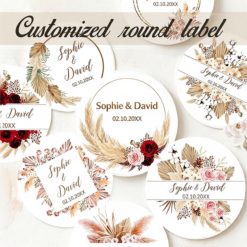 Personalized Name Box - Gepersonaliseerde Boho Gedroogde Pampas Palm Fan