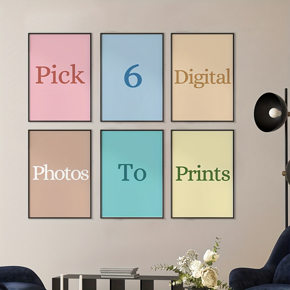 Pet Portrait Custom - 6 stks/set Gepersonaliseerde Custom Canvas Afdrukken
