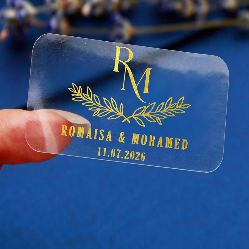 Personalised Candle Label - 50 stuks gepersonaliseerde trouwstickers, op maat
