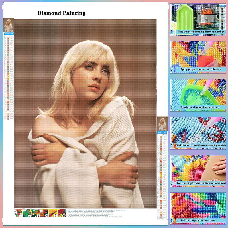 Photo Mosaic Print - Diy volledige boor B-Billie diamant schilderij