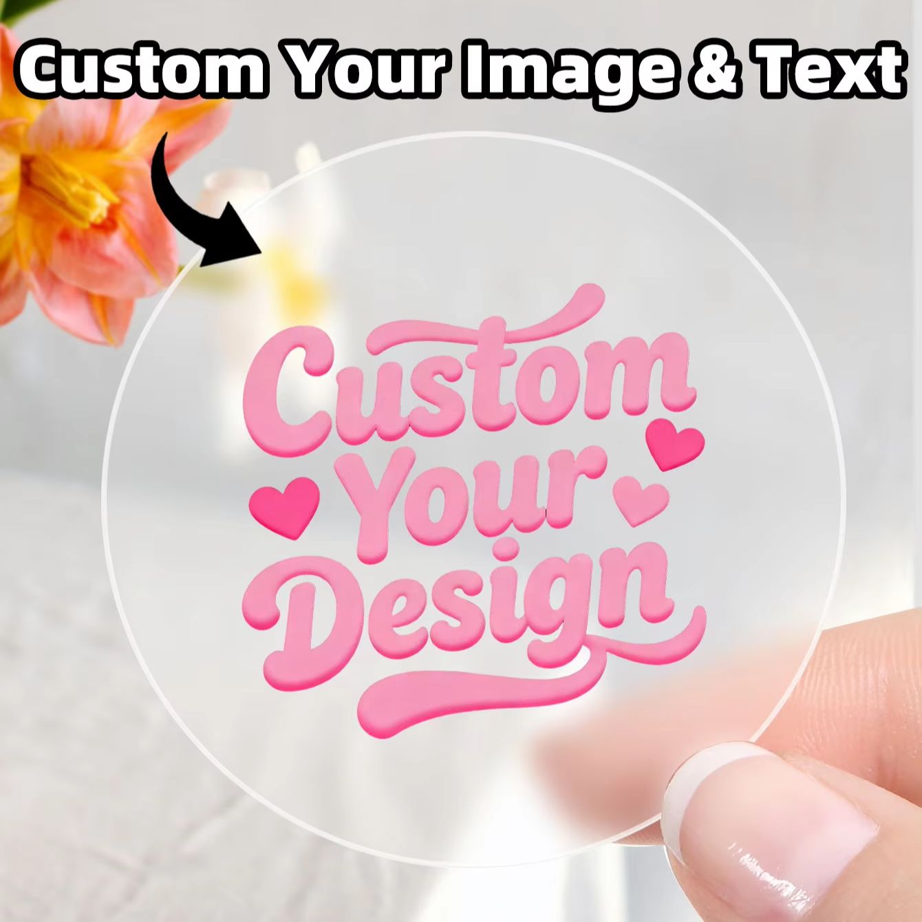 Personalised Candle Label - 1-90 stuks op maat gemaakte ronde
