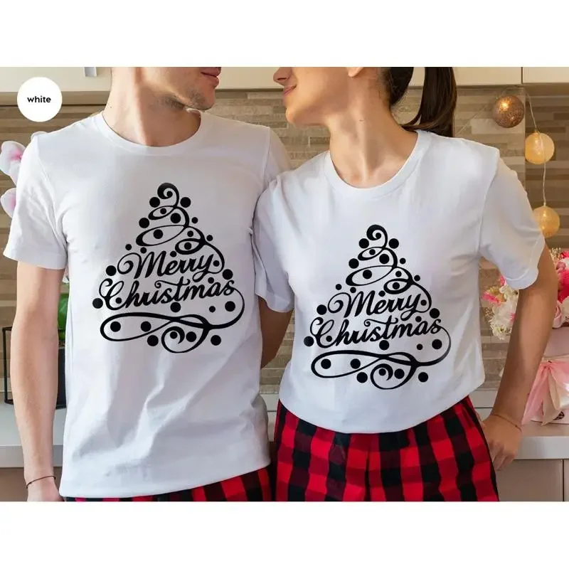 Family Tree Print - Vrolijk kerstfeest T-shirt Boom Vakantie Kerstmis