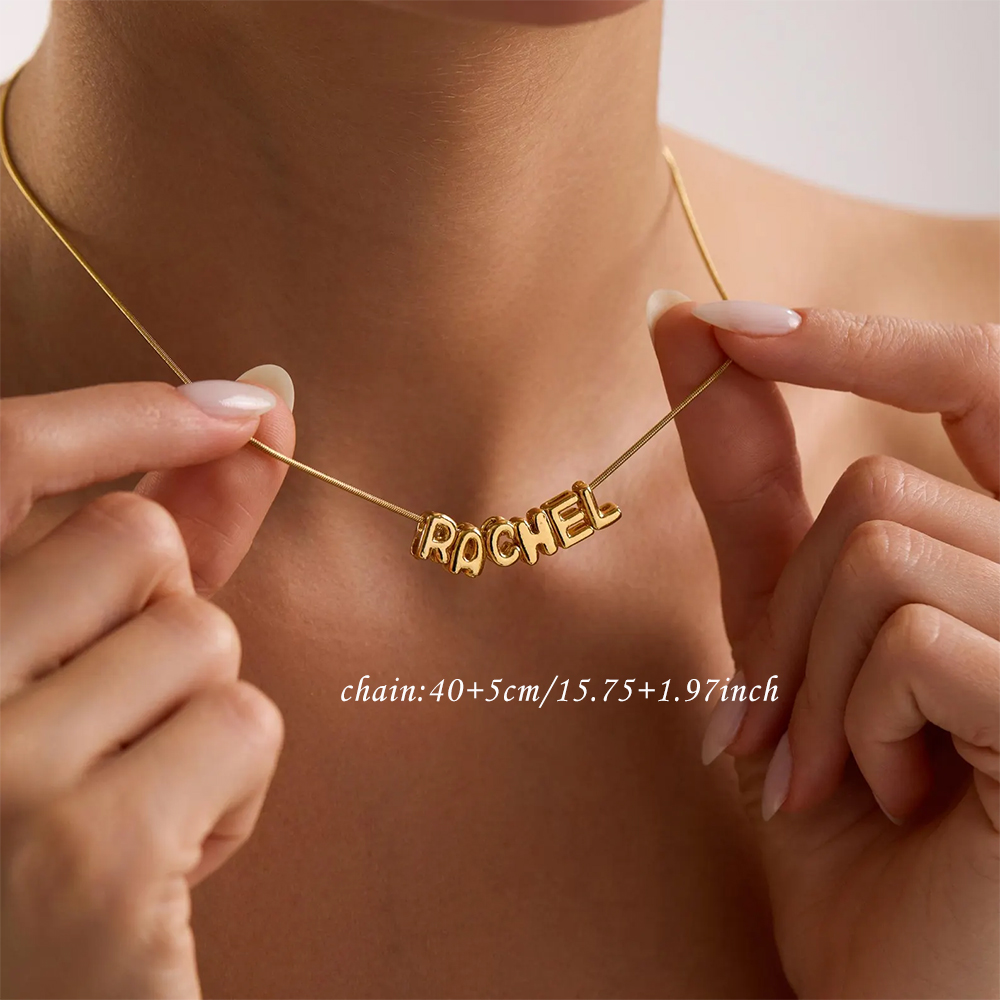 Aangepaste ballon initiële naa - Name Necklace Custom recensie en prijs