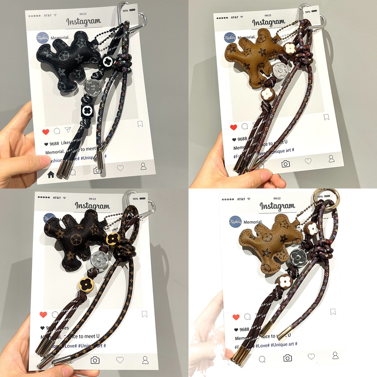 Mini-beerhanger voor tassen, d - Monogram Keychain Leather recensie en prijs