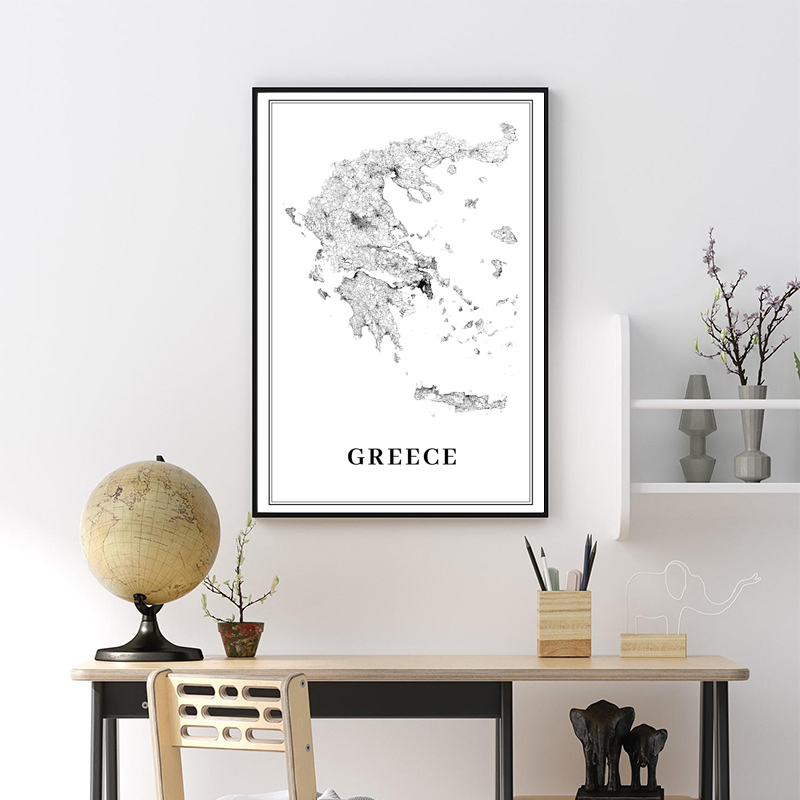 Griekenland Road Kaart Poster  - Custom Star Map recensie en prijs