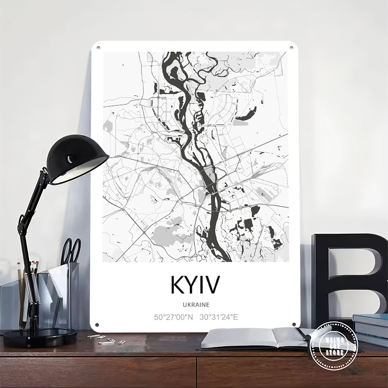 Kiev stadskaart geprinte poste - Custom Map Poster recensie en prijs