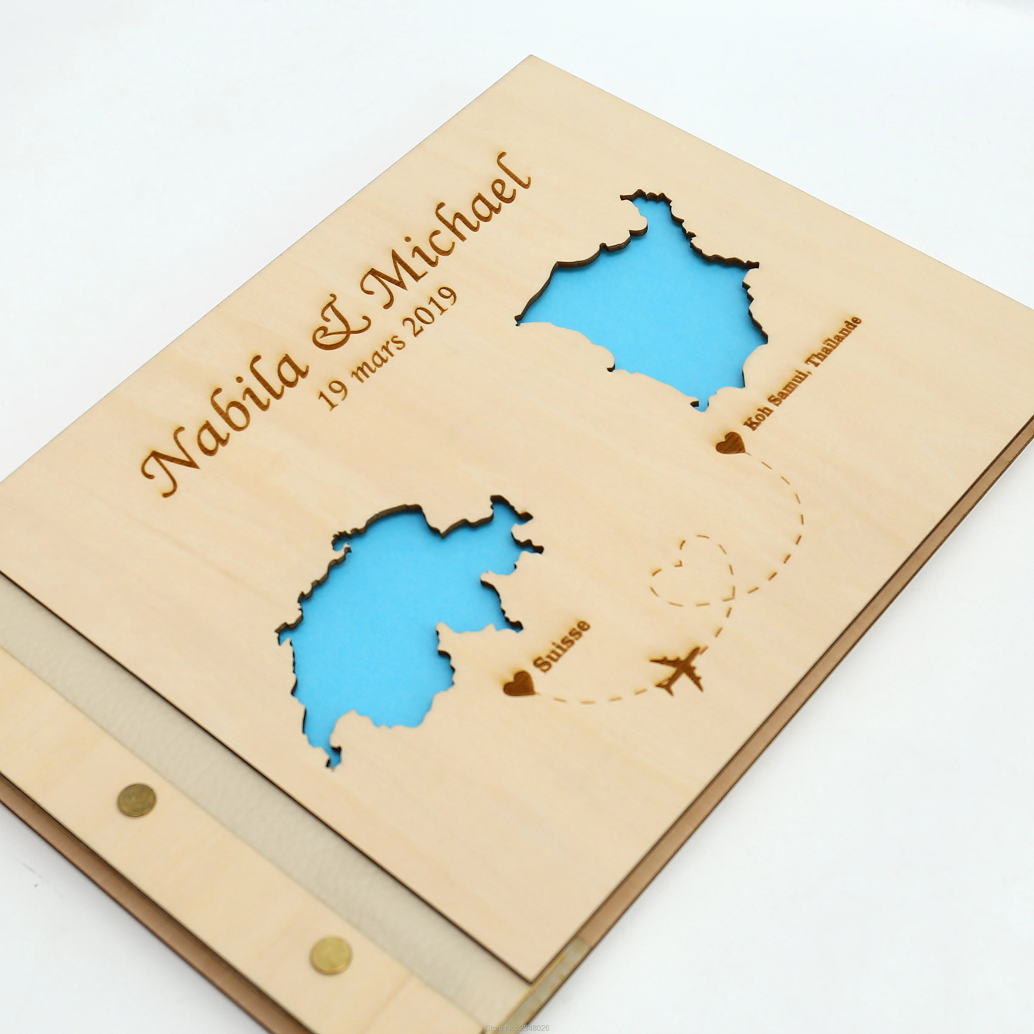 Rustiek gegraveerd bruiloftsga - Custom Star Map recensie en prijs