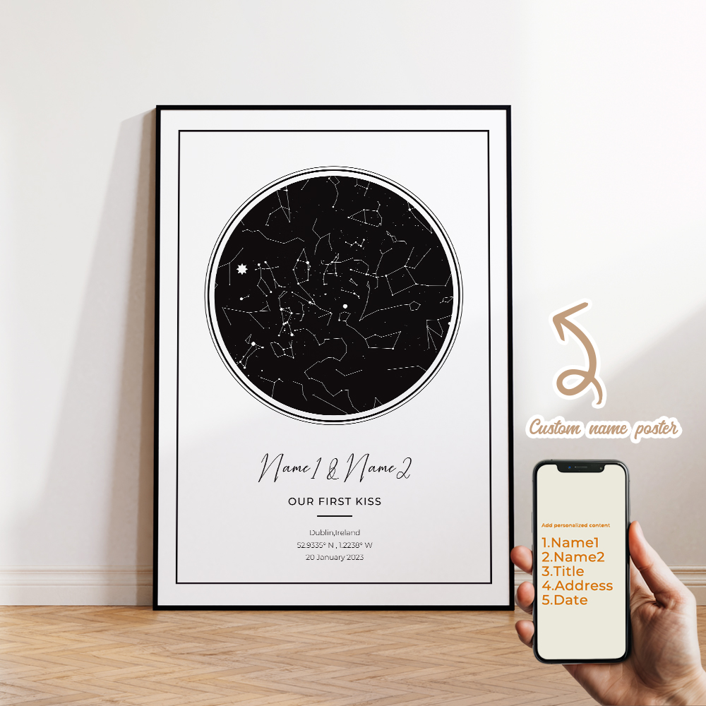 Moderne aangepaste gepersonali - Custom Star Map recensie en prijs