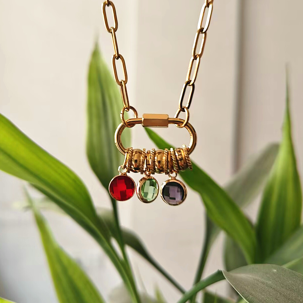 Aangepaste karabijnhaak naam c - Birth Flower Necklace recensie en prijs