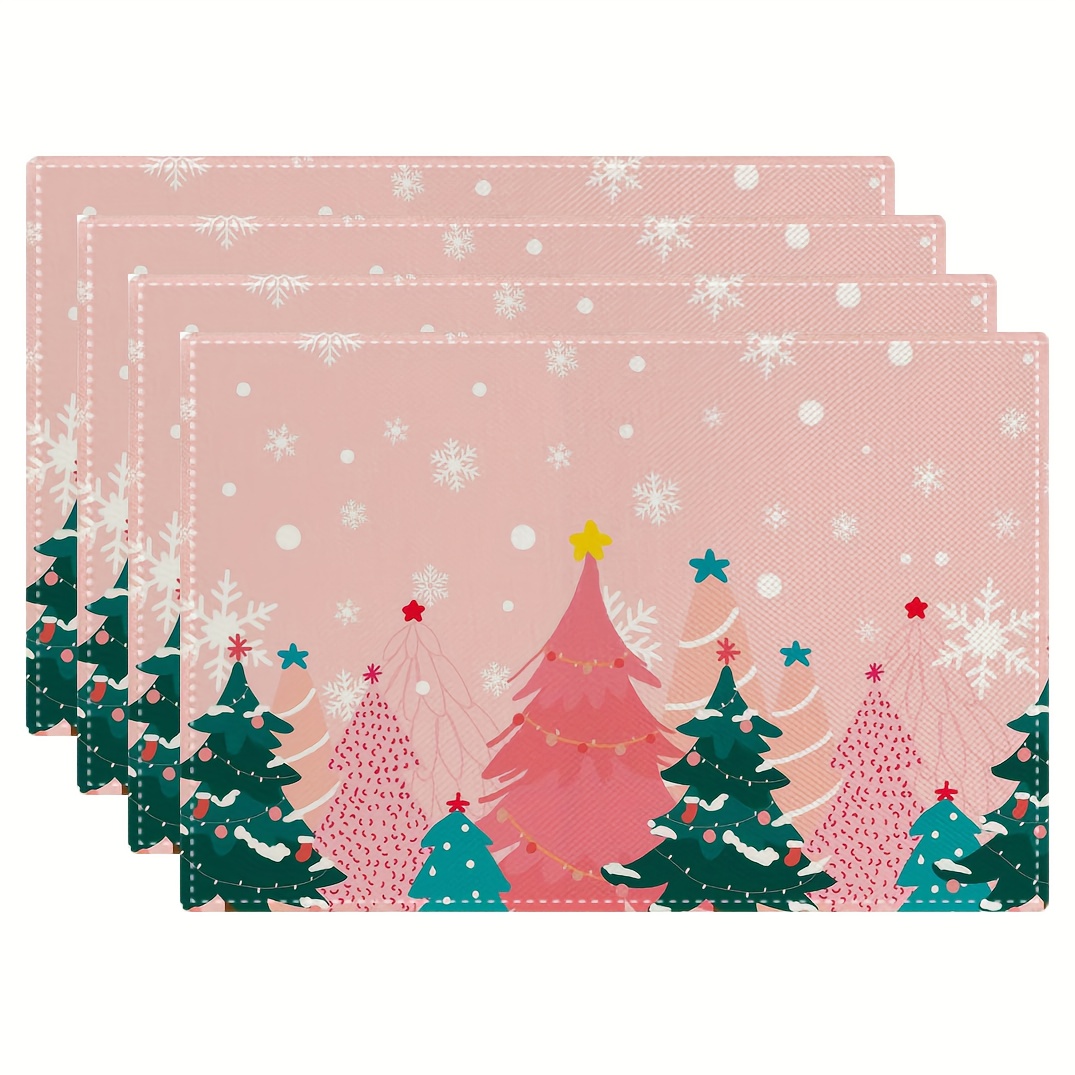 Roze kerstboom bedrukte placem - Family Tree Print recensie en prijs